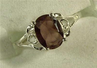 925 sterling silver faux garnet ring sz 7 new