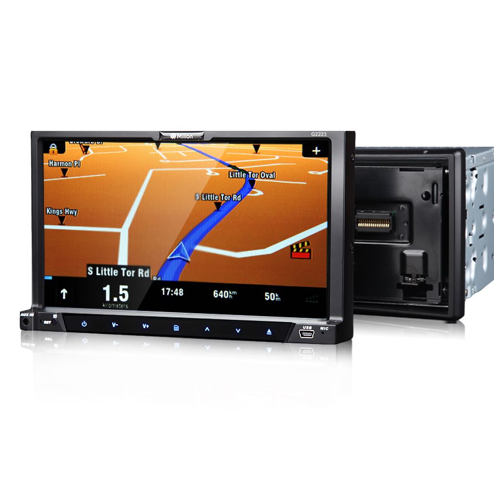 G2223A 7 in Dash LCD Monitor 2Din Car GPS Navigation iPod USB DVD