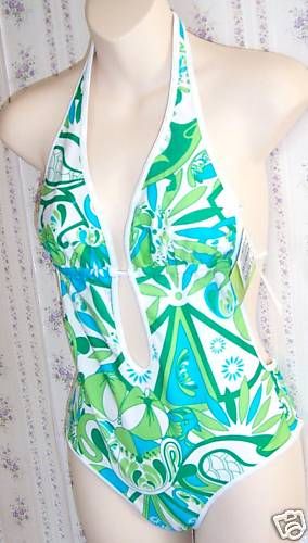 New Poko Pano Sexy Brazilian Monokini Blue Green LG 6 8