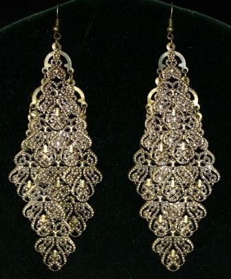  Gypsy Gothic Chandelier Renaissance Belly Dance Dancing Earrings