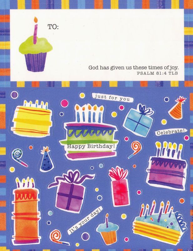 Dayspring Birthday Blessings Cupcakes Gifts Stickers