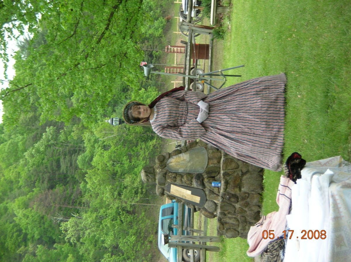  Calico Civil War Day Dress