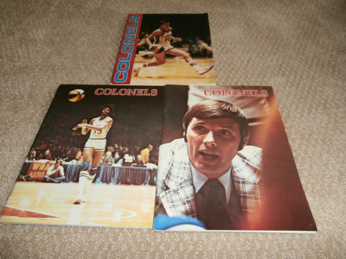   COLONELS THREE PROGRAM ABA LOT 1974 1976 GILMORE DAMPIER BROWN MINT