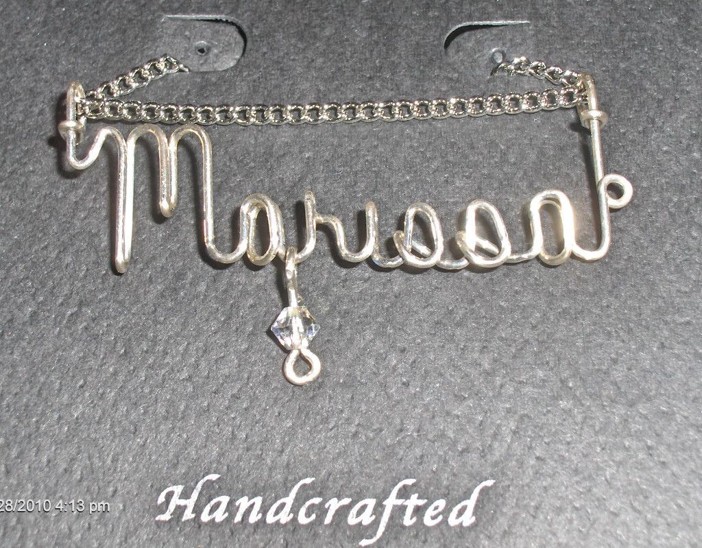 ANY NAME HANDCRAFTED Personalized Name Necklace Sterling Silver
