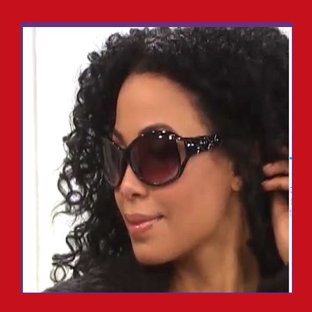 Mariah Carey Diva Quilted Sunglasses + Hard Case Great Item