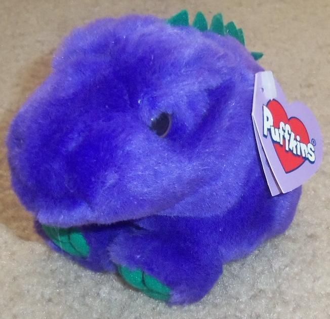  Plush Stuffed Toy w Tag Danny Purple Dinosaur 7 8 98