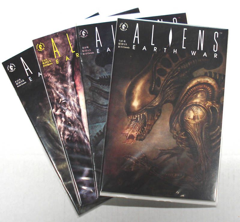 DARK HORSE COMICS ALIENS EARTH WAR COMPLETE 1  4 FINE+