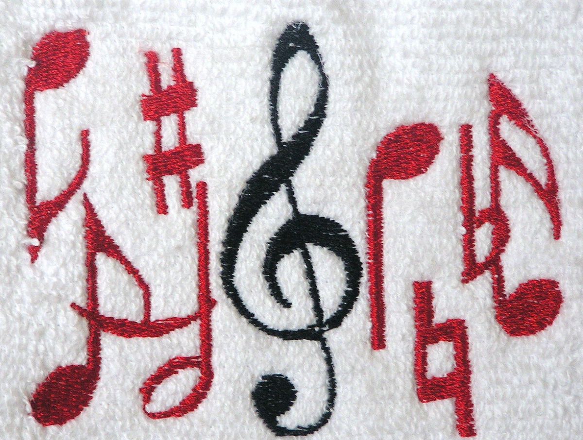 Music Towel Musical Notes Towel Decorative Towel