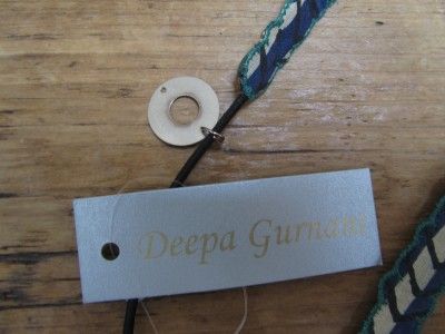 deepa gurnani bnwt green crystal jewel headband