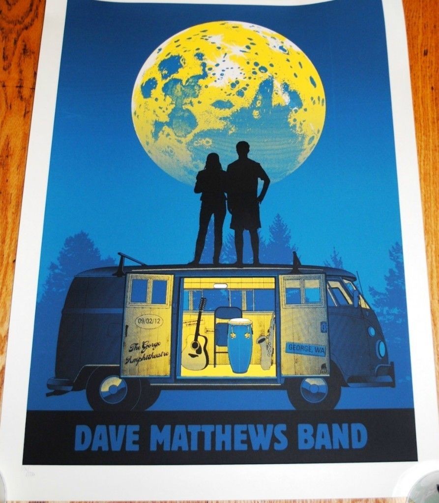 Dave Matthews Band DMB Gorge 2012 Poster MINT Never Removed from tube