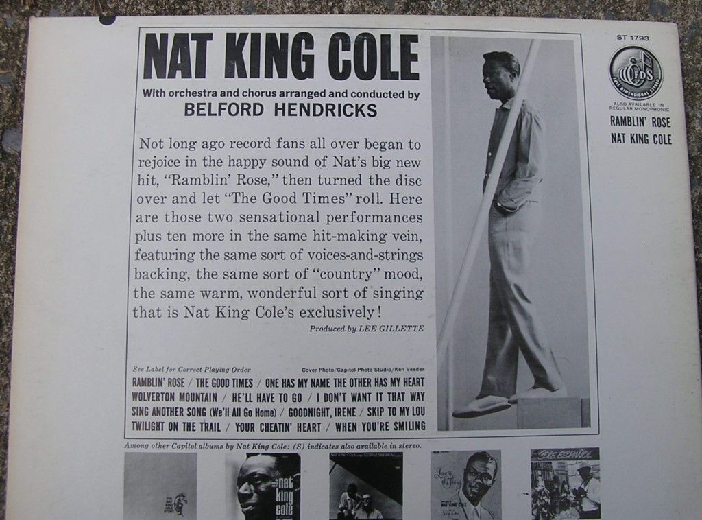 Nat King Cole 6 Piece Collection 3 LPs 45s Ramblin Rose Hits