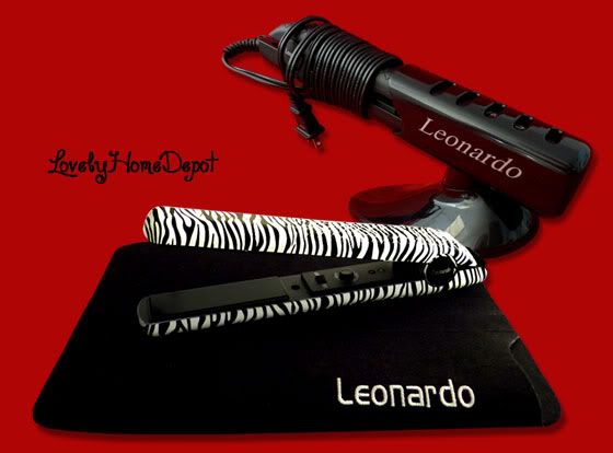 Leonardo Flat Iron Hair Straightener Mat Holder Zebra