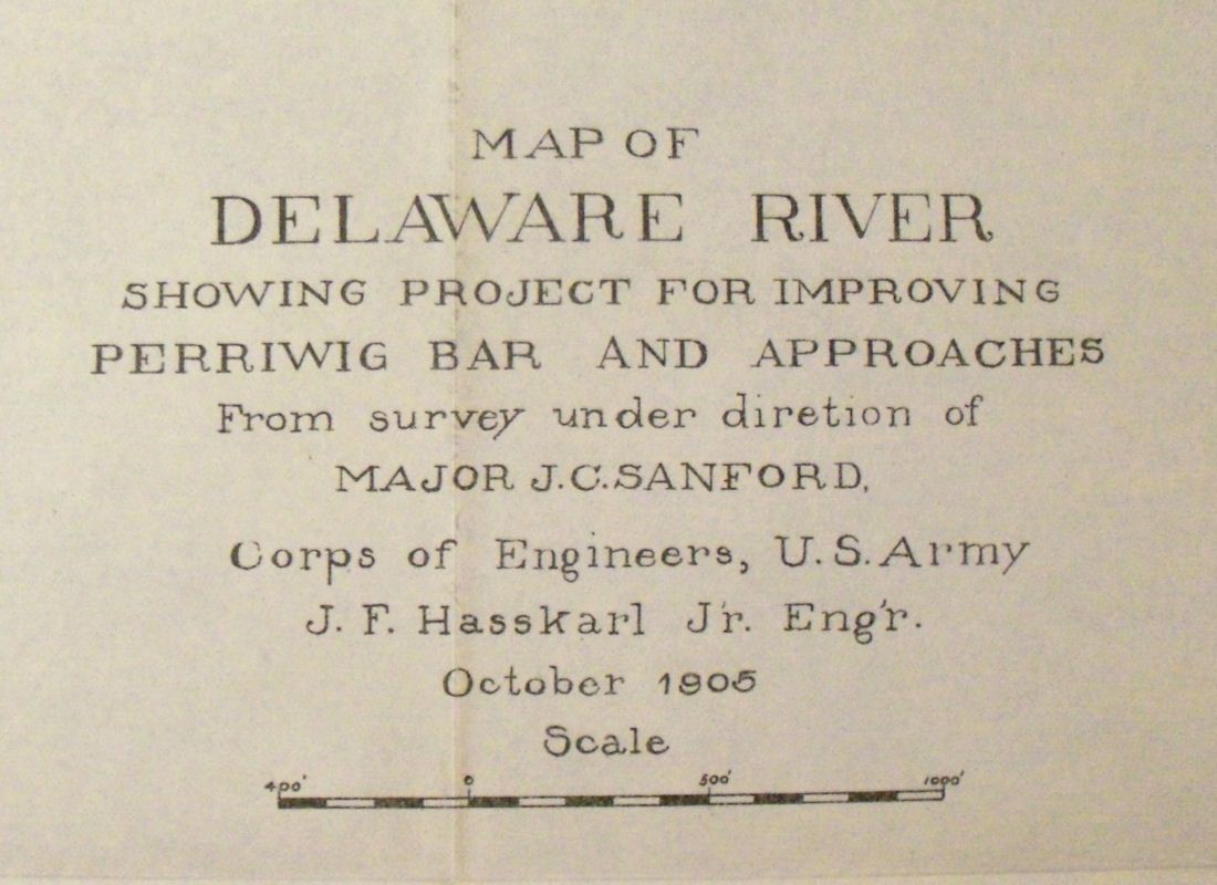 Delaware River 1906 Map Property Owners Hand Colored