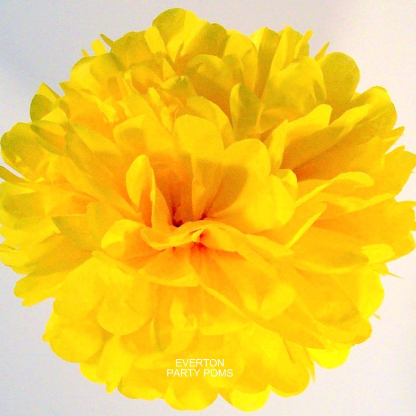 Dandelion Yellow Tissue Paper Pom Pom  You Choose Size