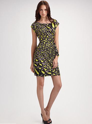 DVF Diane Von Furstenberg Della Snow Leopard Dress 10