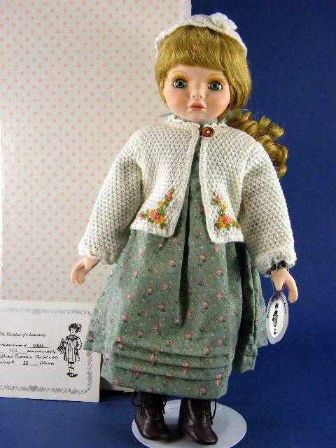 Delton 16 Porcelain Doll Nora w White Knit Sweater Box