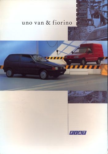  Fiat Uno Van Fiorino 1992 UK Market Sales Brochure