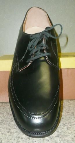 Vtg Mens Black Leather Oxford Dress Casual Shoes Hi Quality Welt