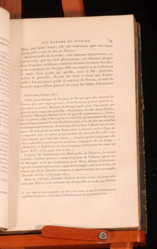 1818 Lettres de Madame de Sévigné in French Portraits First Edition