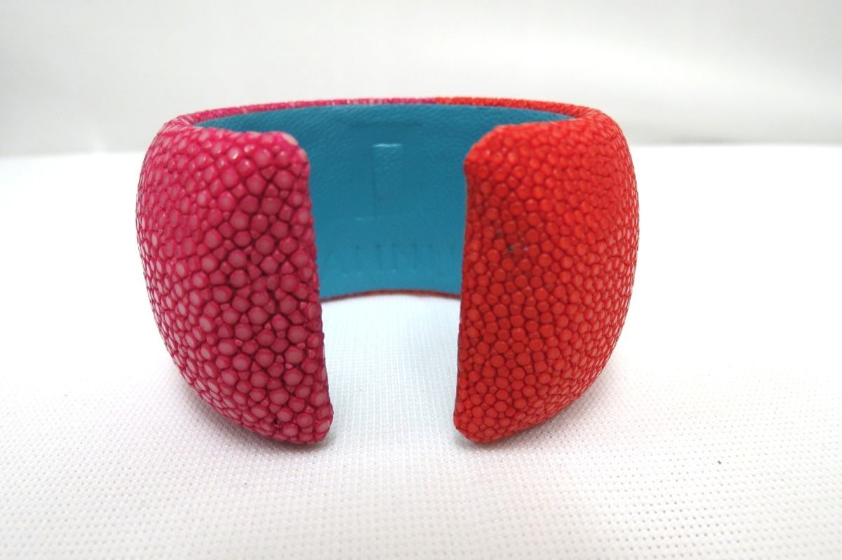 Dannijo Two Tone Stingray Cuff Pink and Red New $325