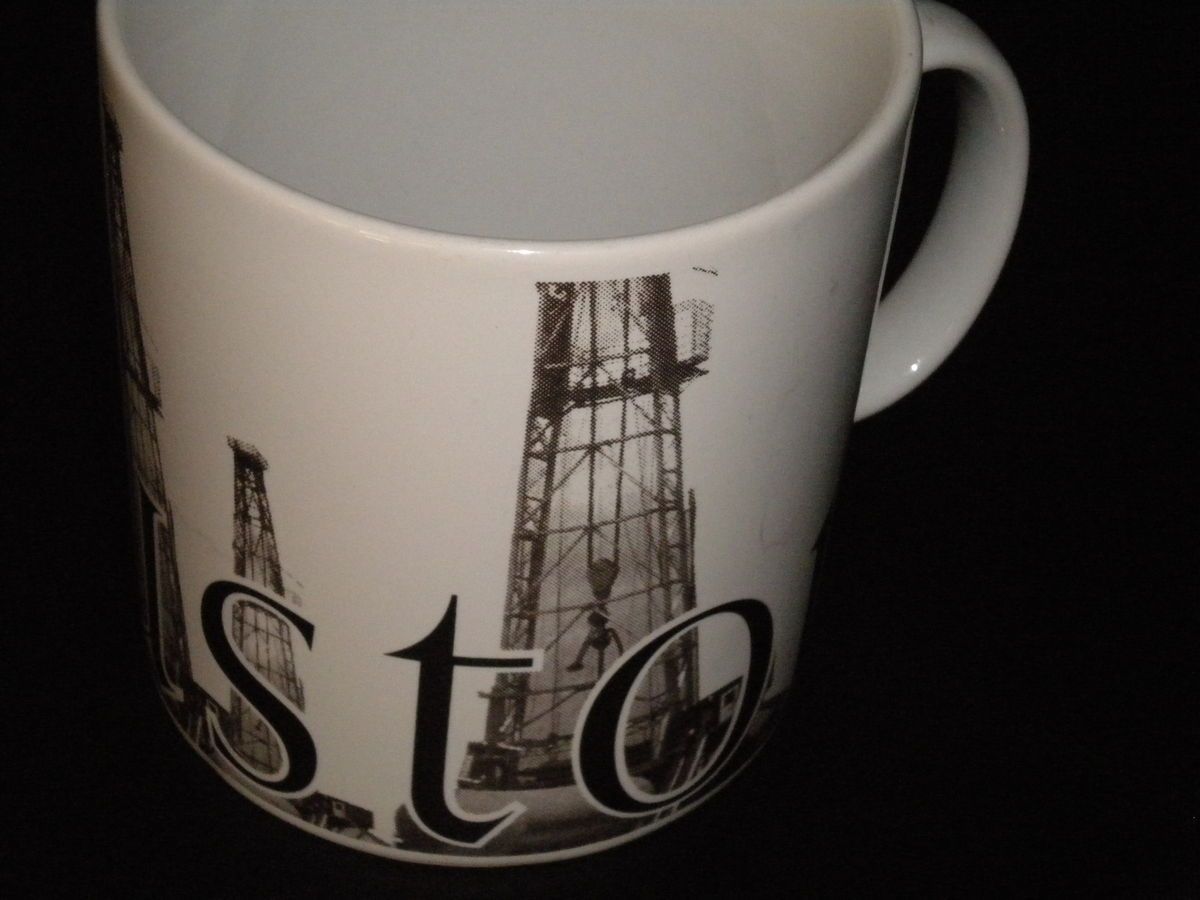  Starbucks Coffee Mug City Mug Houston Texas Rare Oil Derricks 20oz Cup