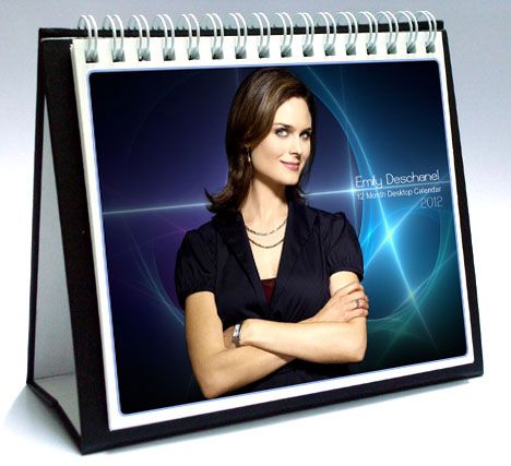 Emily Deschanel 2012 Desktop Holiday Calendar Bones