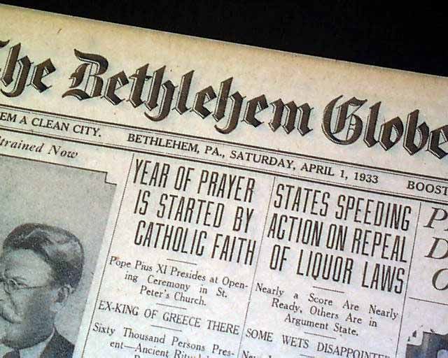 1933 Newspaper JEWISH HOLOCAUST Begins w/ Nazis German BOYCOTT JEWS J