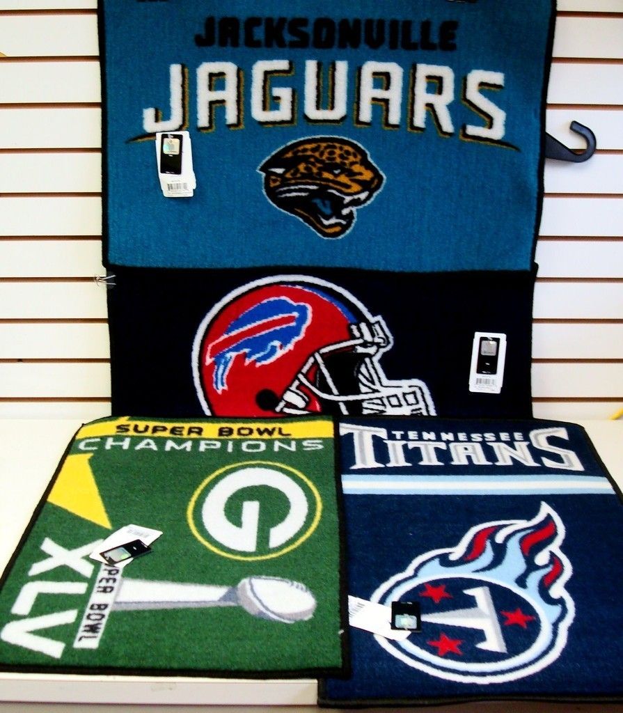  NFL Football Indoor Floor Mat Bills Green Bay Jauguars Titans