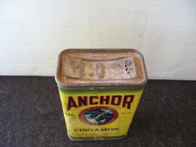 Vintage Anchor Cinnamon Spice Tin RARE Old not All Tin