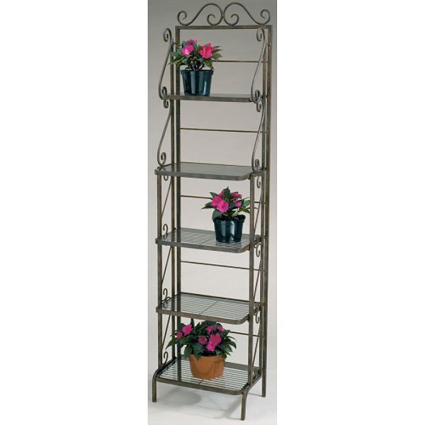 Deer Park Ironworks Skinny Bakers Rack BR107 Decorative Plant Shelves