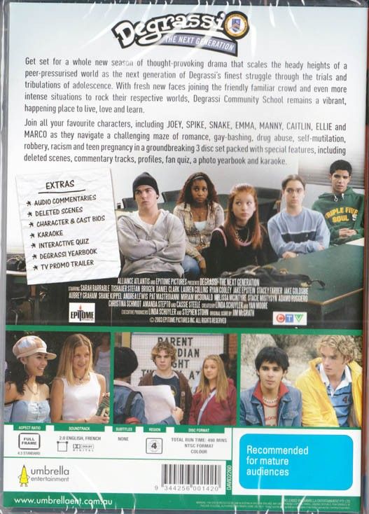 DEGRASSI THE NEXT GENERATION SEASON 3   3 DISC SET NEW & SEALED