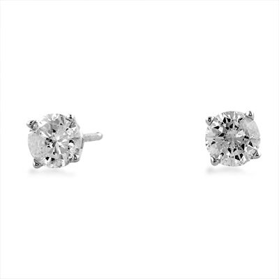 14k White Gold 0 64ct Diamond Stud Earrings