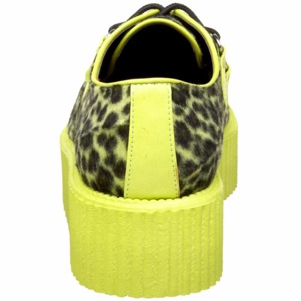 Demonia UV Lime Cheetah 2 Platform Creeper Men Unisex V Creeper 507UV