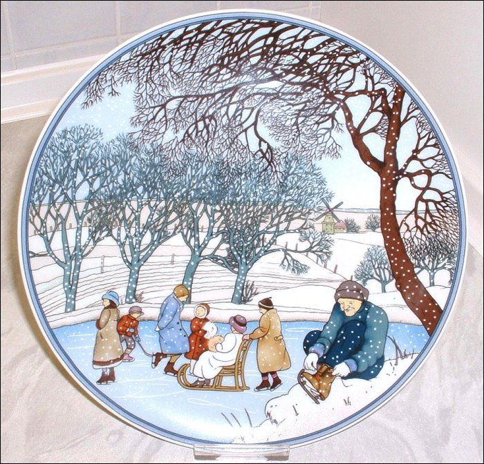 Villeroy & Boch (Heinrich) ~ WINTER ~ 4 Jahreszeiten Sammelteller Nr