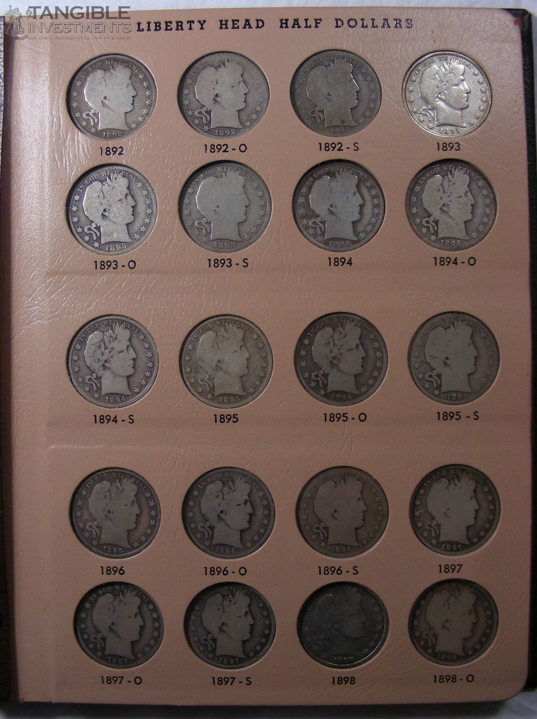 Complete Barber 50C Collection in Dansco Album   80 Halves PLUS Seven