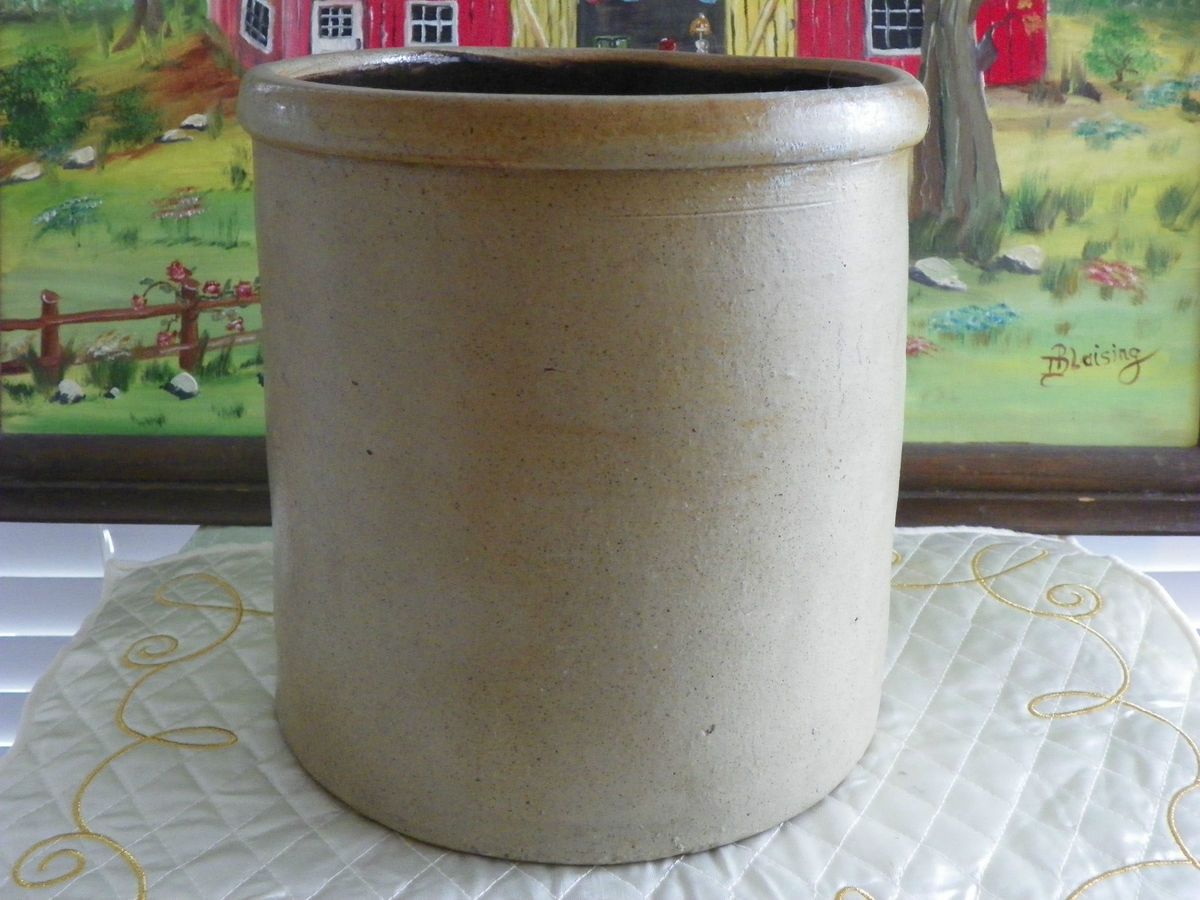  Gallon Salt Glaze Butter Crock Stoneware Collectible Home Decor