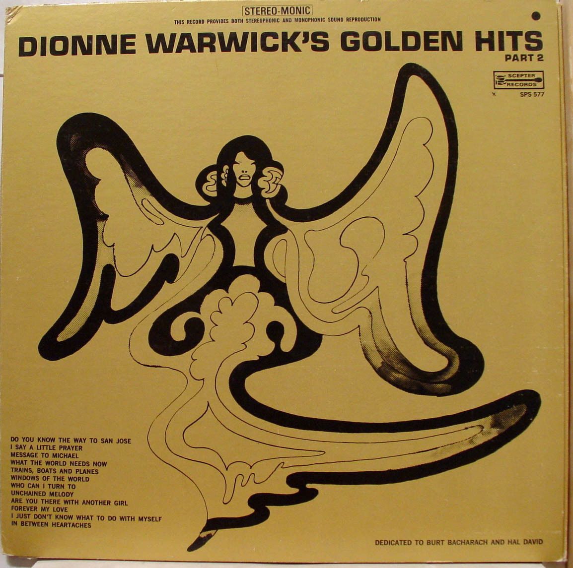 Dionne Warwick Golden Hits LP Mint SPS 577 Vinyl 1970 Record