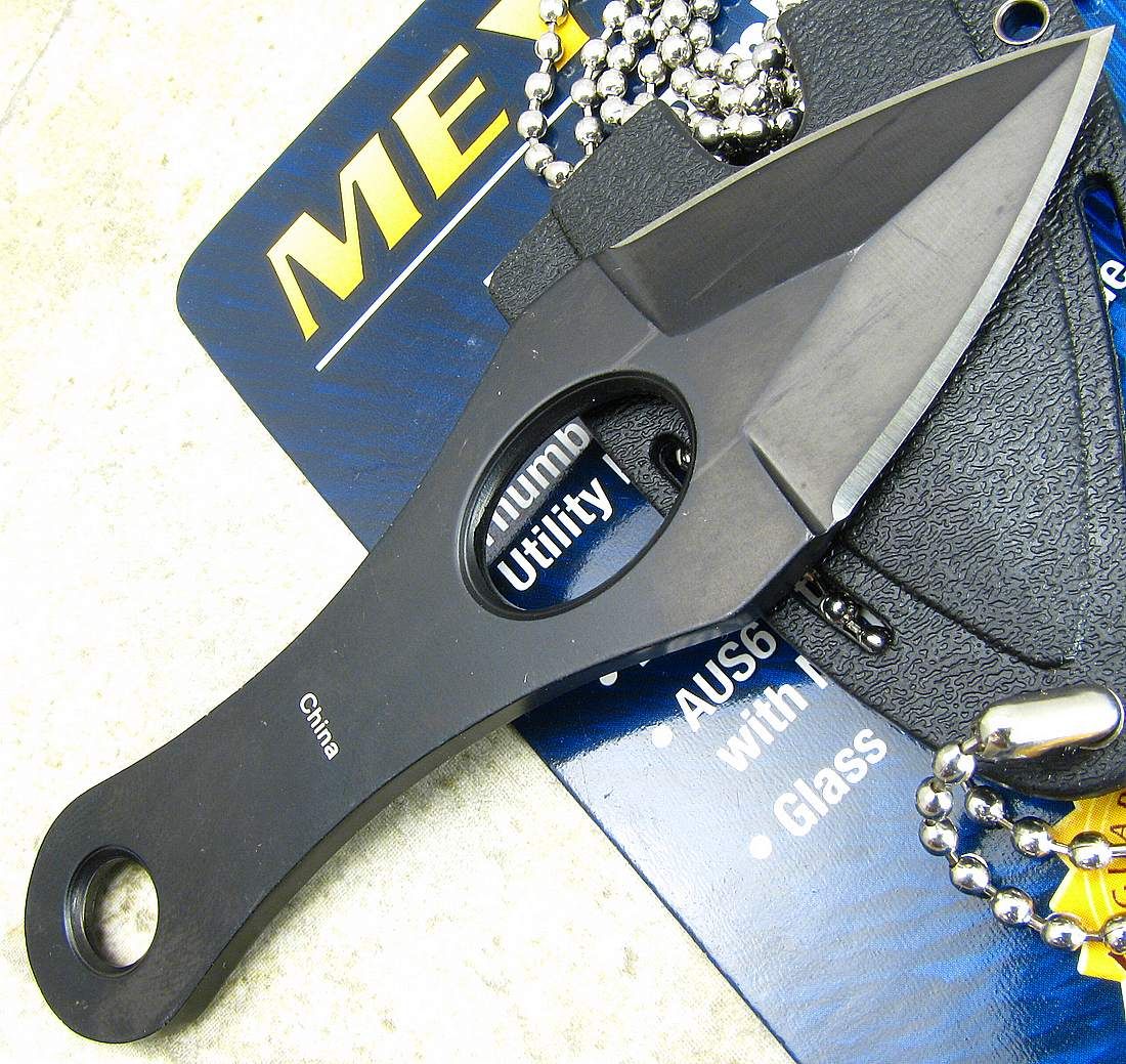 Meyerco Thumb Drive II Dirk Pinkerton Fixed Double Edge Blade Neck