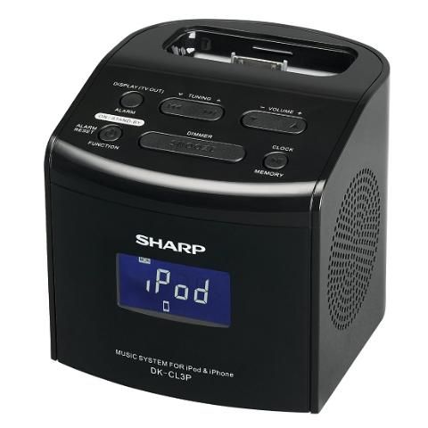 Sharp DK CL3P Desktop Clock Radio with iPhone iPod Dock