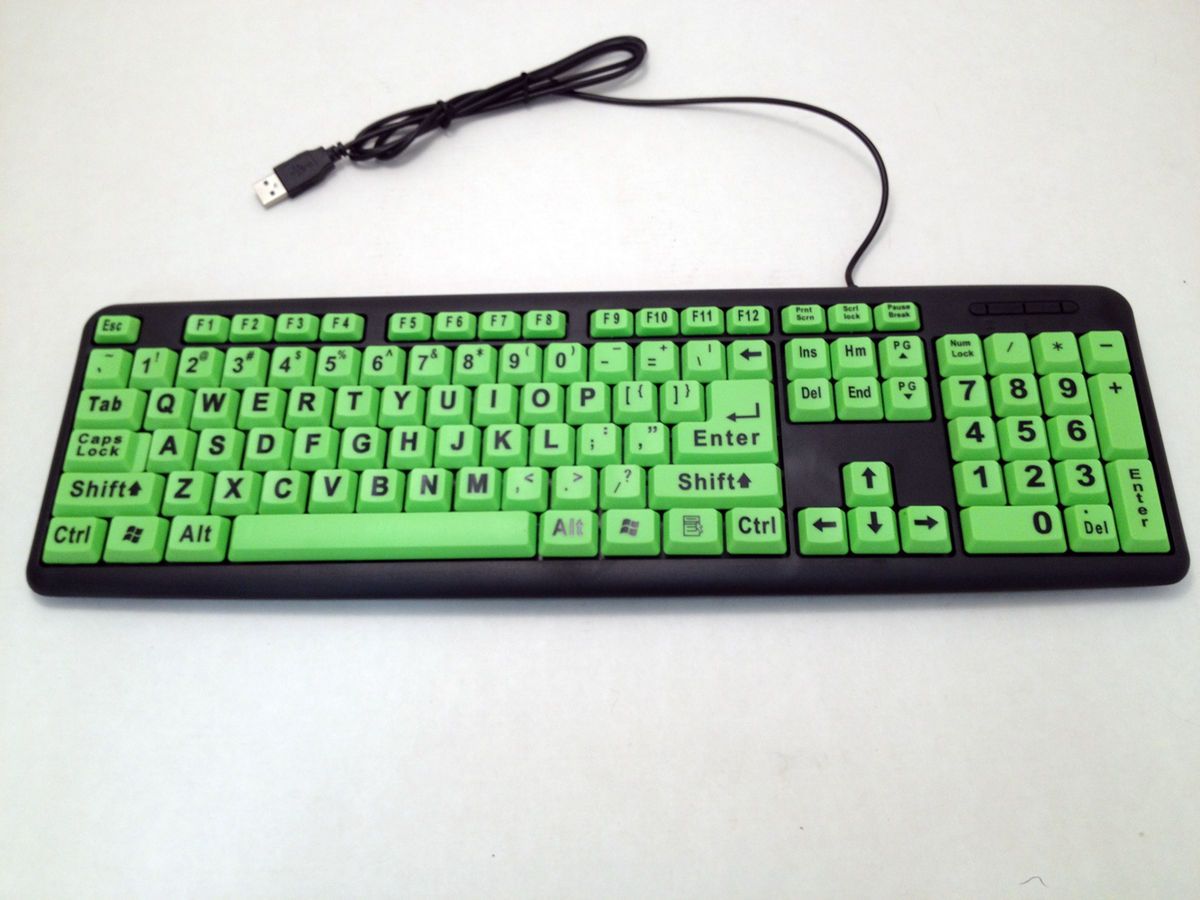  Keyboard Bright Keys Large Letter Keyboard PC Mac Laptop Desktop