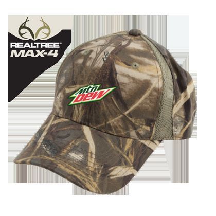 Mountain Dew Realtree Max 4 Camo Hat Brand New