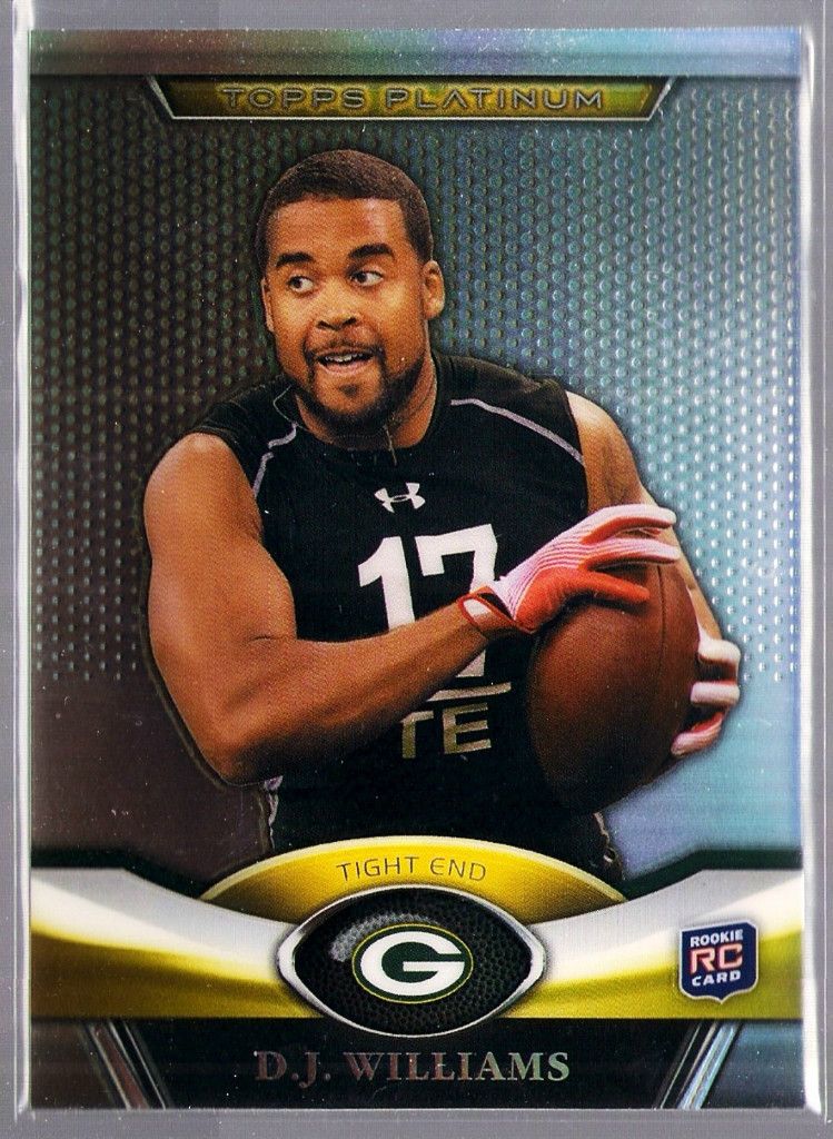 DJ Williams Packers Arkansas Razorbacks 2011 Platinum RC Rookie 58