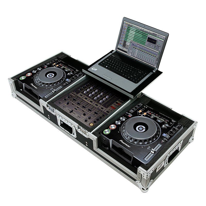 DJ Coffin Case w/ Sliding Laptop Shelf  Pro Mixer ATA