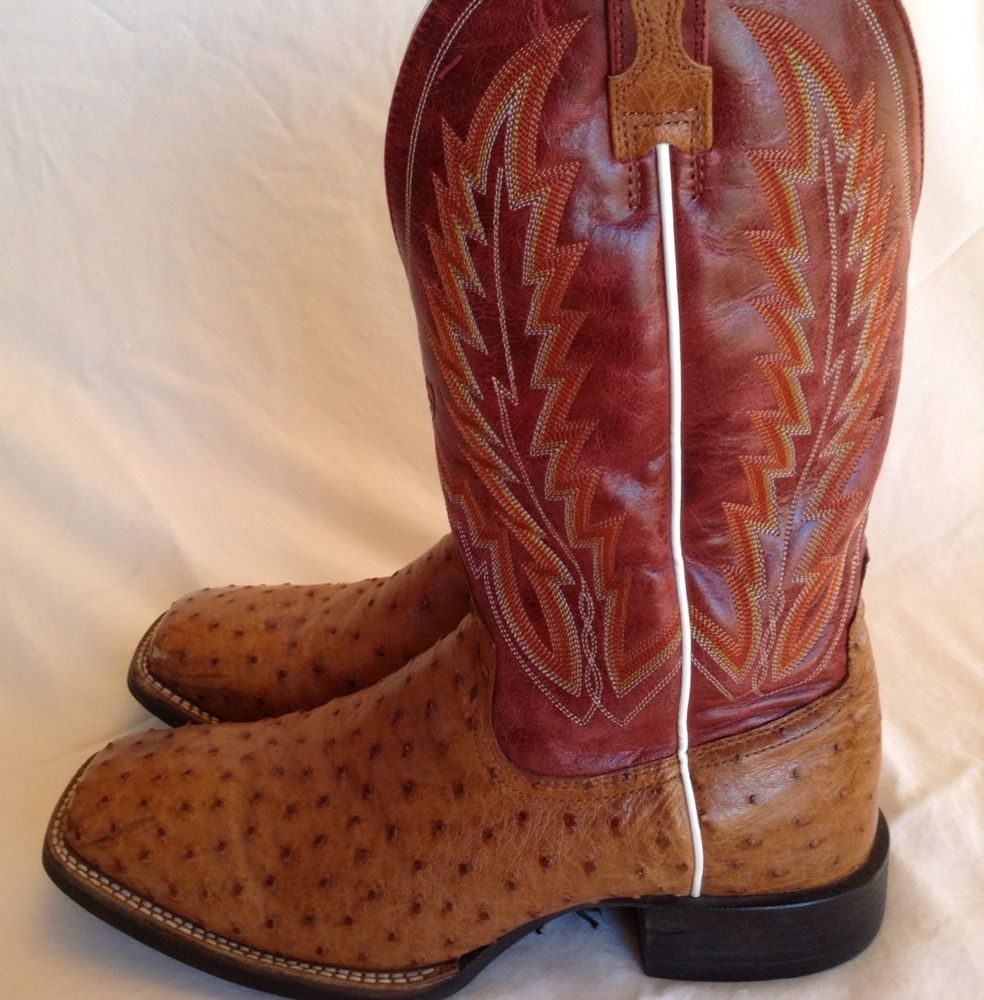  Ariat Quantum Brander Full Quill Ostrich Boot