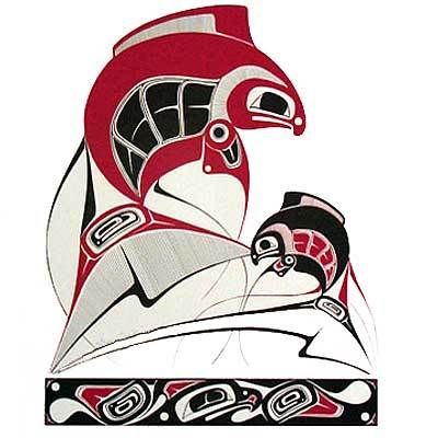 Northwest Coast Print D Dennis Salmon Eagle