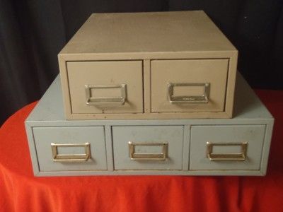 vintage card file drawers industrial steampunk