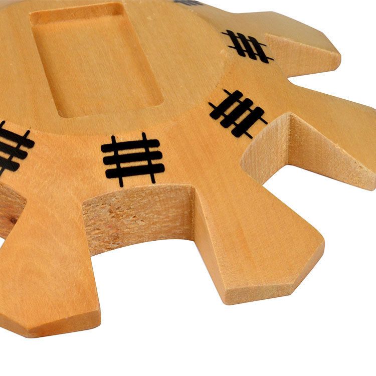 Mexican Train Dominoes Dominos Wood Wooden Hub Centerpiece