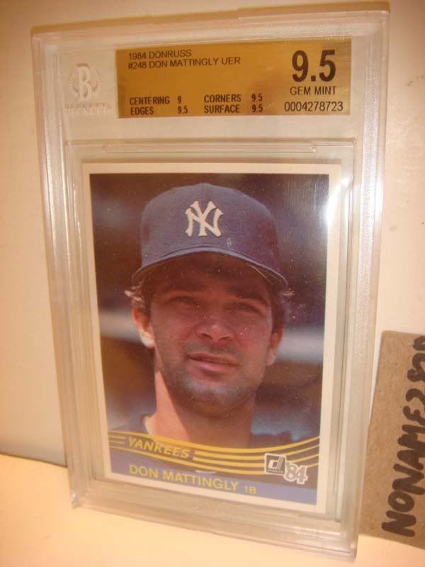 1984 Donruss Don Mattingly Rookie RC 248 UER BGS 9 5