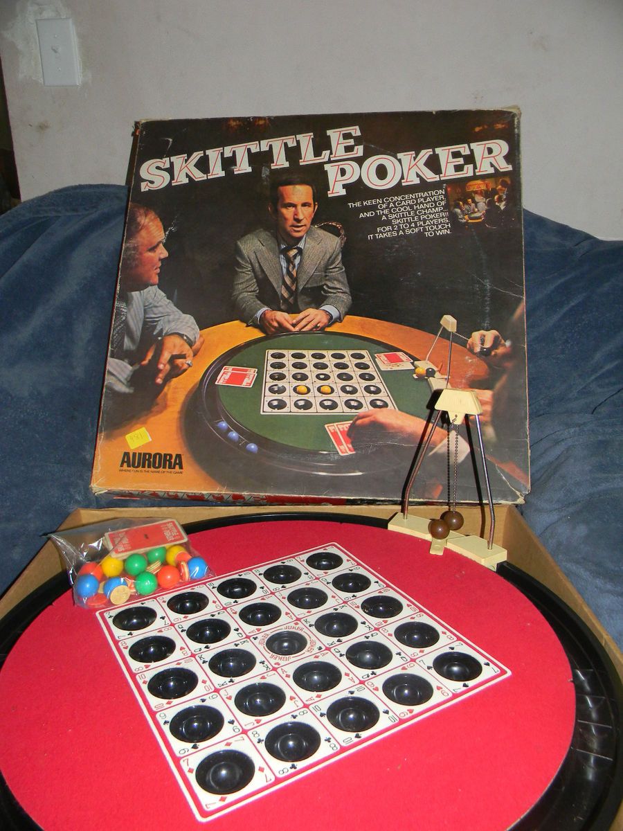  Aurora Skittle Poker Family Game Complete Huge 2ft Don Adams