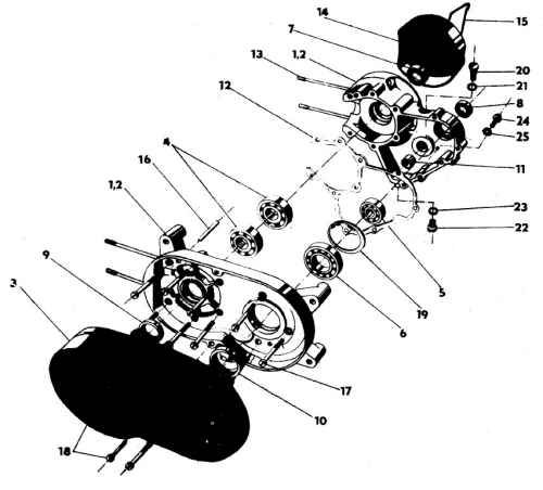   provides the complete parts diagrams for the Jawa 210 moped